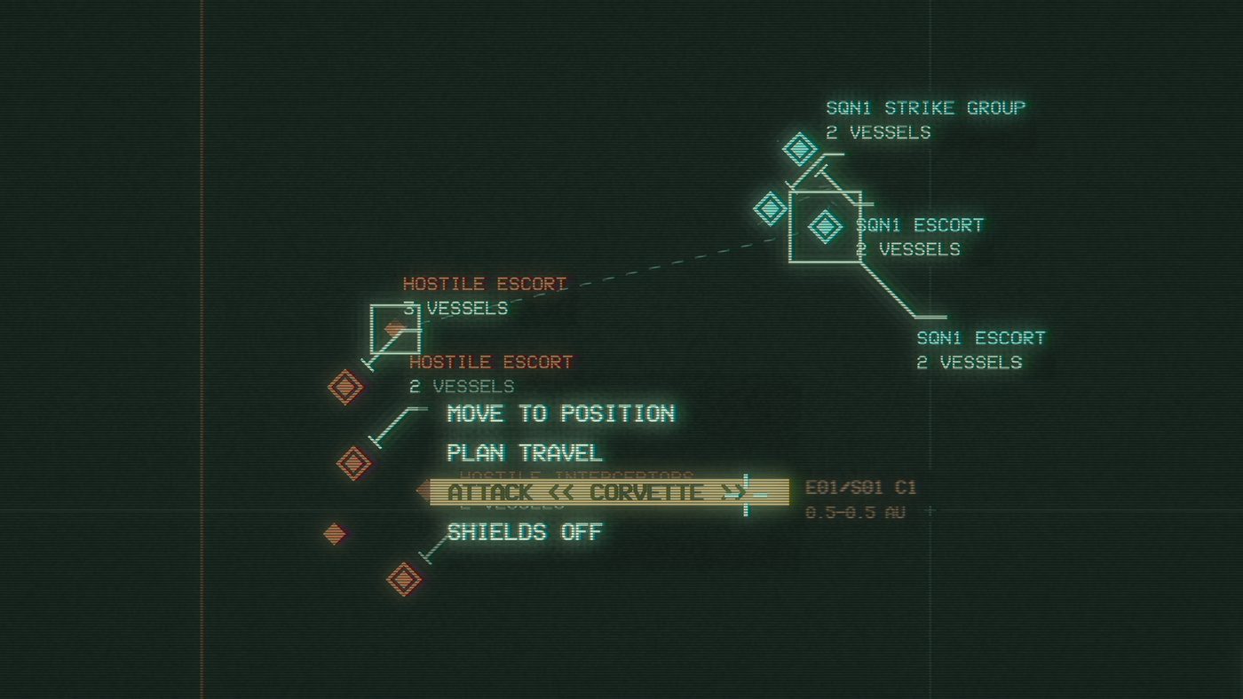 Attack order on a hostile corvette with escorts closing in